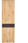 Carryhome Garderobenschrank, Anthrazit, Eiche Artisan, Holzwerkstoff, 2 F&auml;cher,