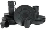 Creatable Kombiservice Lava Stone, Schwarz, Keramik, 24-teilig, 300 ml, Essen &