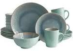 Echtwerk Kombiservice Ana, Blau, Bernstein, Jadegr&uuml;n, Keramik, 24-teilig, 350 ml,350