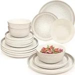 S&auml;nger Tafelservice, Creme, Stein, 18-teilig, 27x6.5x27 cm, kratzfest, Essen &