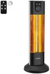 tectake Infrarotheizstrahler, Schwarz, Metall, 29x76.5x29 cm, CE, Freizeit, Heizen &