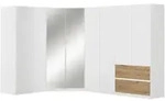 Rauch M&ouml;bel Eckkleiderschrank, Wei&szlig;, Eiche Artisan, Holzwerkstoff, 8 F&auml;cher, 2