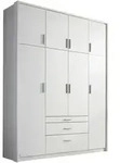 Rauch M&ouml;bel Dreht&uuml;renschrank Rauch Hildesheim, Wei&szlig;, Holzwerkstoff, 7...