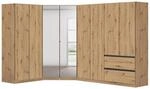 Rauch M&ouml;bel Eckkleiderschrank, Eiche Artisan, Holzwerkstoff, 8 F&auml;cher, 2