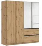 Rauch M&ouml;bel Dreht&uuml;renschrank, Eiche Artisan, Holzwerkstoff, 2 F&auml;cher, 2