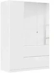 Rauch M&ouml;bel Dreht&uuml;renschrank, Wei&szlig;, Holzwerkstoff, 2 F&auml;cher, 2 Schublade(n)