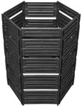 Garantia Steckkomposter, Schwarz, Kunststoff, 1,100 L, 111x135x111 cm,