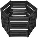 Garantia Steckkomposter, Schwarz, Kunststoff, 600 L, 111x75x111 cm, Gartenzubeh&ouml;r,