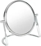Kela Schminkspiegel Simona, Silber, Metall, Glas, rund, 9.5x16 cm, Spiegel,