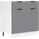 Mid.you K&uuml;chenunterschrank, Anthrazit, Wei&szlig;, Kunststoff, Holzwerkstoff, 2