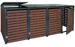 MCW M&uuml;lltonnenverkleidung, Walnuss, Metall, 264x119x84 cm, Aufbewahrung &