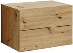 P & B Nachtschrank, Eiche Artisan, Holzwerkstoff, 2 Schublade(n) Schubladen,...