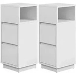 Boxxx Nachtschrankset, Wei&szlig;, Holzwerkstoff, 2 Schublade(n) Schubladen, 25x65x30 cm,