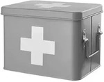 Butlers Medikamentenbox, Grau, Metall, 23x16x17 cm, Freizeit, Wellness,...