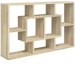 vidaXL Wandregal, Sonoma Eiche, Holz, 8 F&auml;cher, Rechteckig, 85x52.5x16 cm,