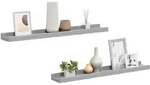 vidaXL Bilderleisten, Grau, Holzwerkstoff, 9x3x60 cm, Wohnzimmer, Regale,...