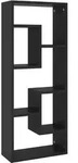 vidaXL Wandregal, Schwarz, Holz, Strukturbuche, Rechteckig, 36x90x16 cm, Wohnzimmer,