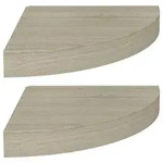 vidaXL Wandboardset, Eiche, Holzwerkstoff, Strukturbuche, 2 F&auml;cher, Rechteckig,