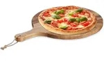 Relaxdays Pizzabrett, Hellbraun, Holz, 48x2x35.5 cm, Essen & Trinken, Geschirr,