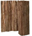 casa.pro Rindenzaun, Dunkelbraun, Naturmaterialien, 300x160 cm, Sonnenschutz &