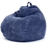 Green Bean Sitzsack, Dunkelblau, Textil, F&uuml;llung: Styroporkugeln, Oval,...