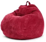 Green Bean Sitzsack, Rot, Textil, F&uuml;llung: Styroporkugeln, Oval, 90x110x90 cm,
