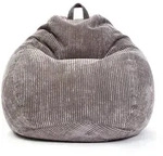 Green Bean Sitzsack, Grau, Textil, F&uuml;llung: Styroporkugeln, Oval, 90x110x90 cm,