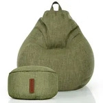 Green Bean Sitzsack, Gr&uuml;n, Textil, F&uuml;llung: Styroporkugeln, Rund, 80x90x50 cm,