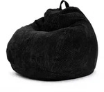 Green Bean Sitzsack, Schwarz, Textil, F&uuml;llung: Styroporkugeln, Oval, 90x110x90 cm,