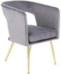Kayoom Armlehnstuhl, Grau, Textil, Rundrohr, 60x77x63 cm, Esszimmer, St&uuml;hle,