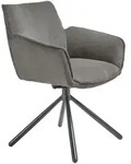 SetOne by Musterring Armlehnstuhl, Grau, Textil, Rundrohr, 60x84x65 cm,...