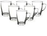 Van Well Kaffeebecher, Transparent, Glas, 0.3 L, Kaffee & Tee, Tassen, Kaffeetassen