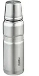 Relaxdays Edelstahl-Trinkflasche, Silber, Metall, Kunststoff, Kaffee & Tee, Kannen,