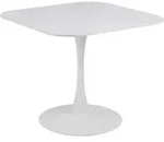 Mid.you Esstisch, Wei&szlig;, Metall, Keramik, quadratisch, S&auml;ule, rund, 90x75x90...