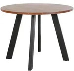 Mid.you Esstisch, Braun, Schwarz, Holz, Metall, Akazie, vollmassiv, rund, eckig,