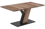 Valdera Esstisch, Eiche, Holz, Eiche, rechteckig, Bodenplatte, 90x77x140-220 cm,