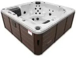Canadian Spa Company Whirlpool, Wei&szlig; Hochglanz, Kunststoff, 6-Sitzer, Rechteckig,
