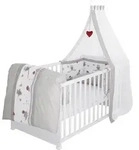 Roba Babybett, Wei&szlig;, Holzwerkstoff, Rechteckig, 70x140 cm, Babym&ouml;bel, Babybetten,