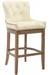 CLP Barhocker, Creme, Holz, 55x109x57 cm, Esszimmer, Barm&ouml;bel, Barhocker