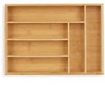 Relaxdays Besteckkasten, Hellbraun, Holz, 25.5x5x35.5 cm, K&uuml;chenzubeh&ouml;r,