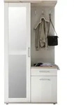 Mid.you Garderobe, Wei&szlig;, Eiche, Glas, Holzwerkstoff, 1 Schublade(n) Schubladen,