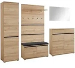 Carryhome Garderobe, Anthrazit, Buche, Textil, Holzwerkstoff, 6-teilig, 276x200x40