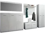 Carryhome Garderobe Adana, Wei&szlig;, Holzwerkstoff, 5-teilig, 319x197x36 cm,...