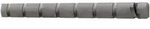 Umbra Wandgarderobe, Grau, Holz, Kunststoff, Pappel, 6.4x3.2x81.3 cm, Garderobe,