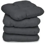 Beautissu Stuhlkissen, Anthrazit, Textil, 40x40 cm, Wohntextilien, Kissen,