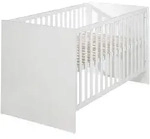 Roba Babybett, Wei&szlig;, Holzwerkstoff, Rechteckig, 70x140 cm, Babym&ouml;bel, Babybetten,