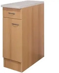 FlexWell K&uuml;chenunterschrank, Buche, Holzwerkstoff, 1 F&auml;cher, 1 Schublade(n)