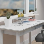 Relaxdays Monitorst&auml;nder, Transparent, Kunststoff, 50x10x20 cm, Arbeitszimmer,