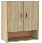 vidaXL Wandschrank, Sonoma Eiche, Holz, 3 F&auml;cher, 31x70x60 cm, Wohnzimmer,