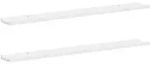 vidaXL Wandregalset, Wei&szlig;, Holzwerkstoff, Strukturbuche, Rechteckig, 100x3x9 cm,